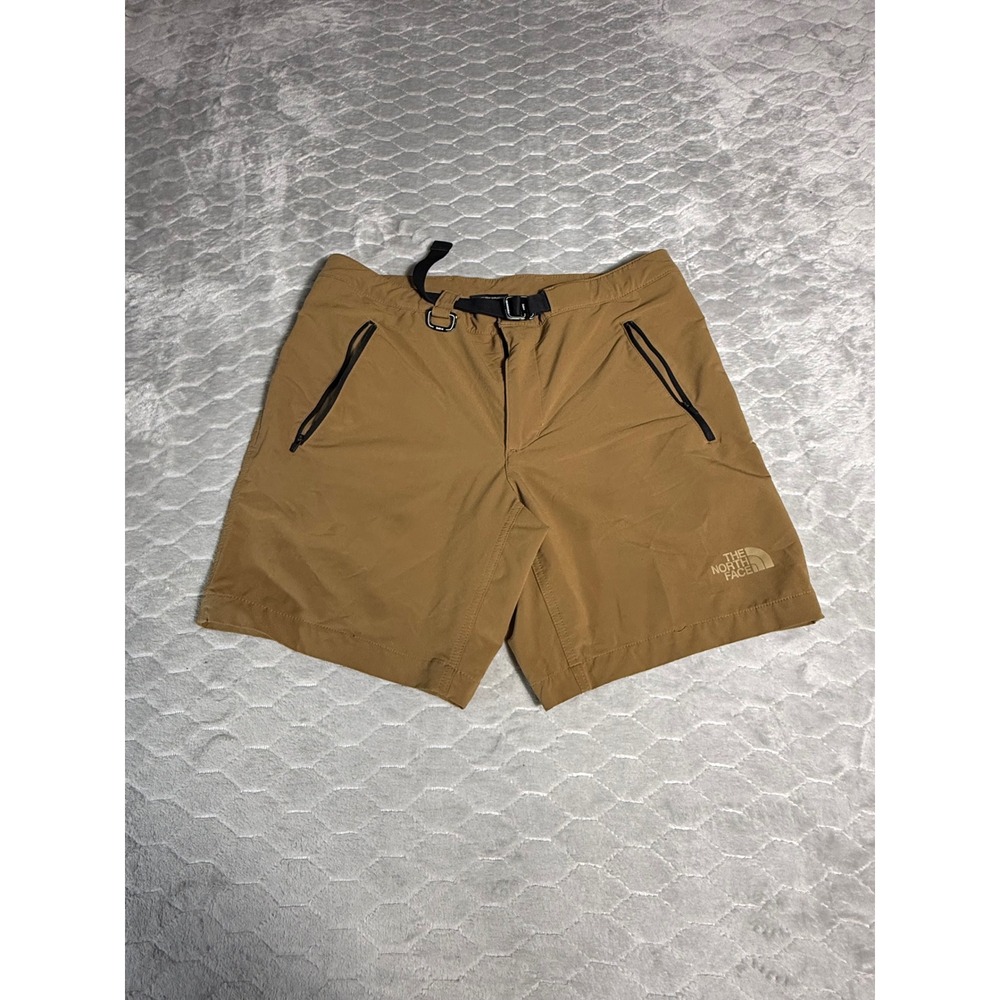 The North Face Mens Brown Hiking Shorts Adjustable Waist FlashDry Size M Long